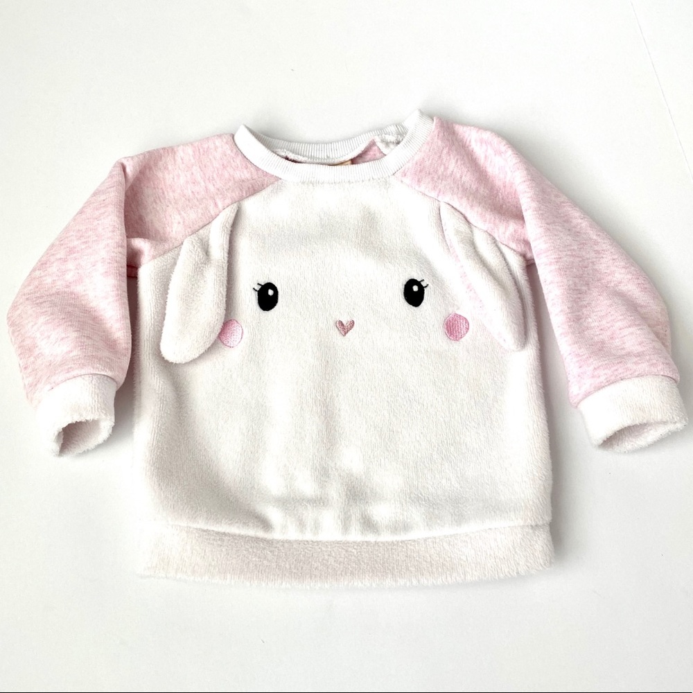 Baby Girl Bunny Face Sweatshirt